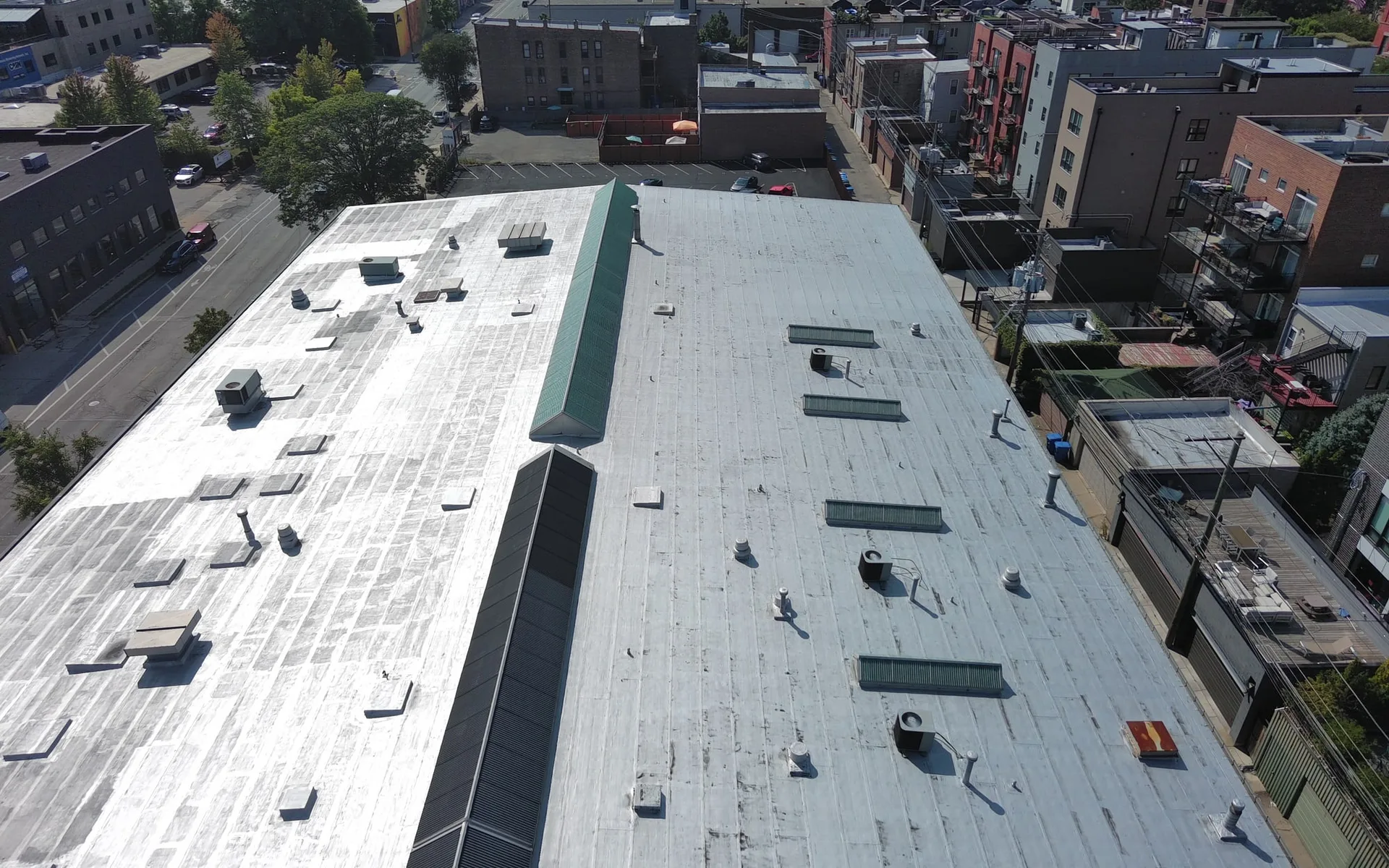 Commercial flat roof replacement serving Homer Glen IL by Americanstruction