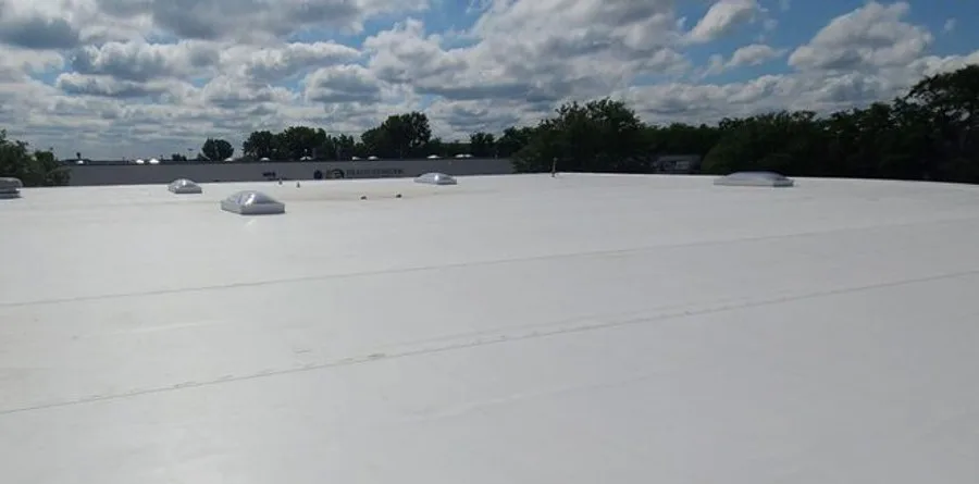 Completed TPO commercial roof by Americanstruction