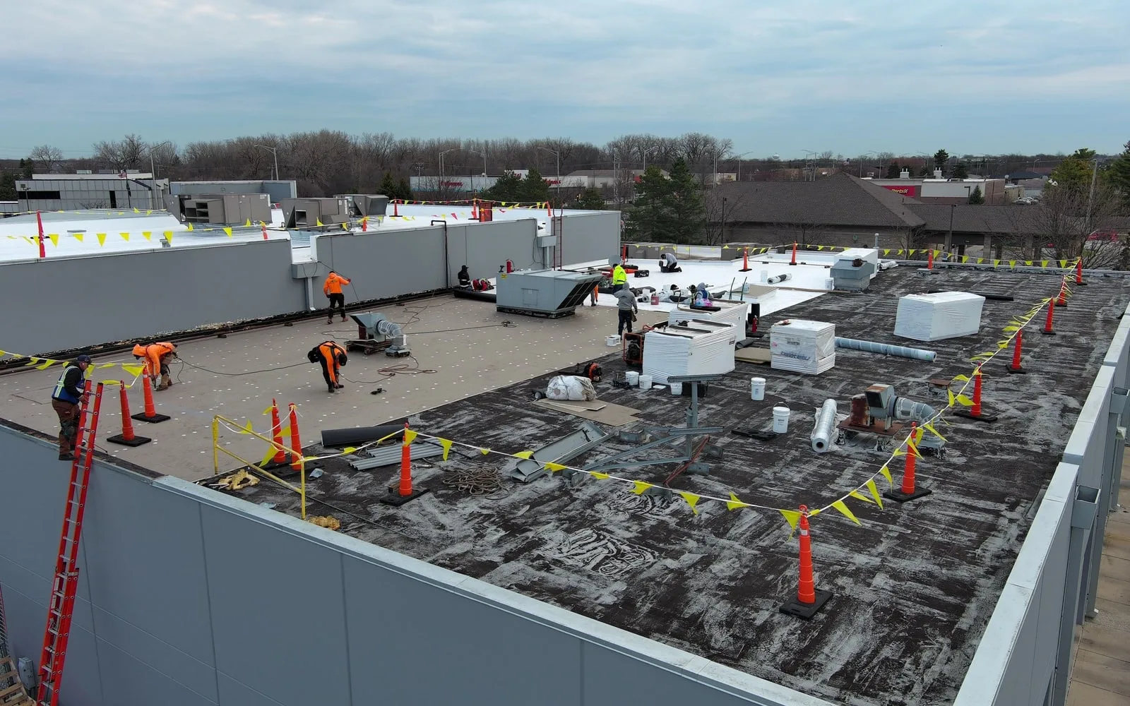Completed commercial TPO recover on a dealership by Americanstruction