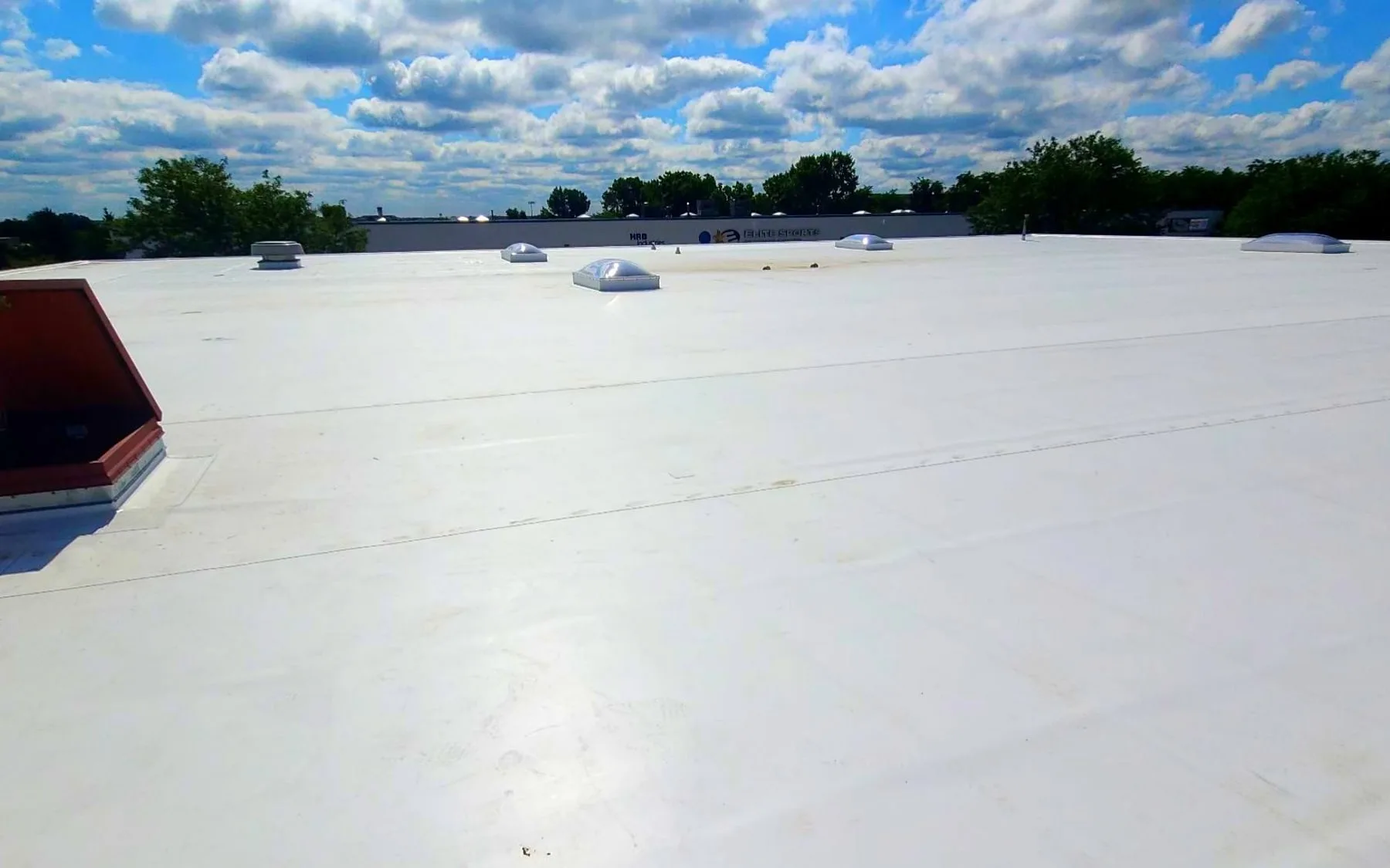 Completed commercial TPO recover project by Americanstruction