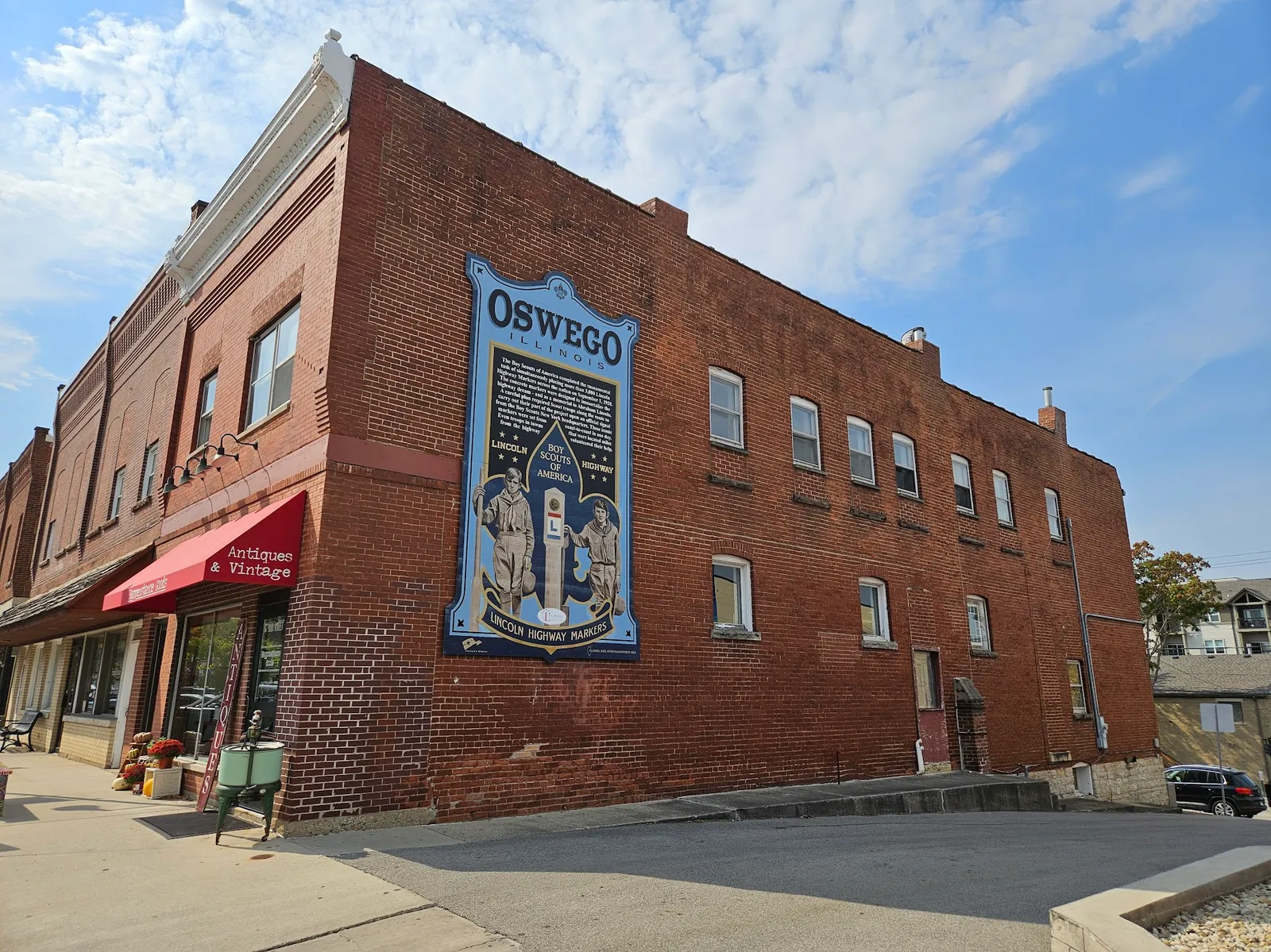 The Oswego Historic District in downtown Oswego IL