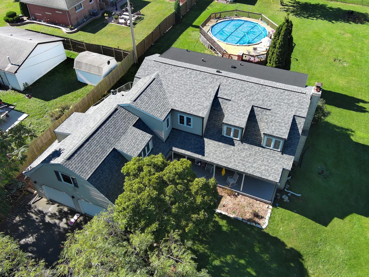 The Compton's Tinley Park home with a new gray architectural shingle roof and refreshed exterior